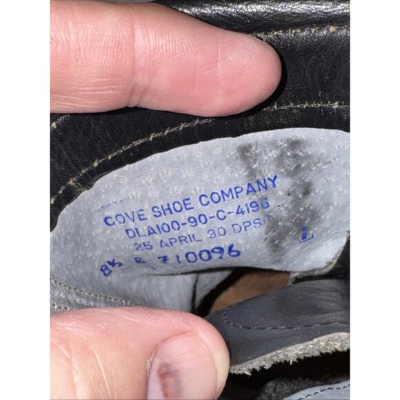 Vintage Cove Shoe Co Black Leather Military Zip/Lace Combat Boots Men’s US 8.5 E main image 7